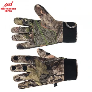 Wholesale Camo leather Hunting Gloves for Shooting Best Price Full Figure Hunting Gloves
