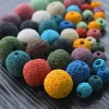 Wholesale cheap price multi color Lava Rock Gemstone Round Loose Beads Essential Oil Lava Stone Beads for jewelry making