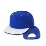 Wholesale Contrast Color Cotton Outdoor Fashion Blank Baseball-cap Men Cool Flat Brim Snapback-Cap