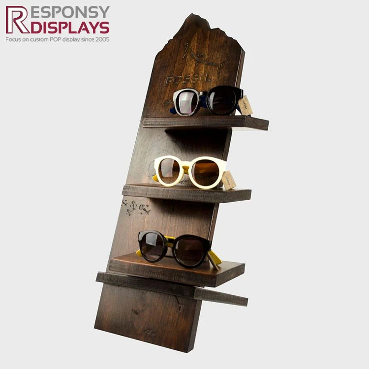 Wholesale Counter Wood Sunglasses Eyewears Display Rack