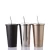 wholesale double wall 16oz stainless steel straw tumbler  coffee mug with straw vacuum cup stainless steel mug