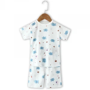 Wholesale Fashion Cotton Children Boutique Baby Clothing Sets Boys and Girls Short Sleeve Clothes Sets