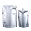 Wholesale Foil Pouches with Spout Beverage Beer Water Juice Zipper Stand Up Pouch Food Aluminum Packaging Bags