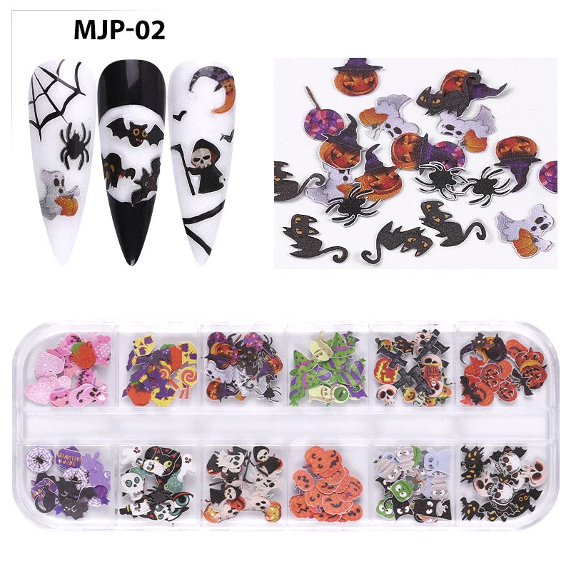 wholesale halloween christmas3d nail stickers for nail polish supply