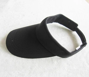 wholesale high quality custom logo OEM Cotton adjustable  wide brim golf sun hat visor cap for sports