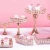 Import Wholesale Hot Baking Party Supplies Cake Tools Pink Metal Cake Table Crystal Round Square Wedding Cake Dessert Stand Set from China