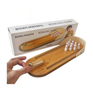Wholesale kids sports wooden mini bowling pins game
