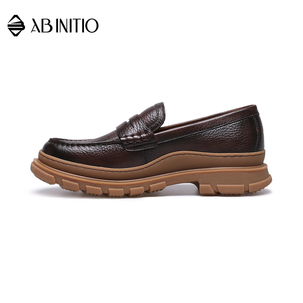 Wholesale Oem Retro Casual Dress Moccasins Genuine Leather Mens Shoes