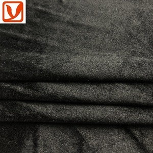 Wholesale polyester short hair smooth shining velvet velour fabric for lady garments