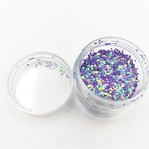 Wholesale Price Sea Blue Opal Chunky Mixes Glitter Polyester Glitter For Diy Decoration And Nail Art