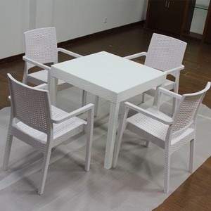 wholesale rattan style restaurant outdoor plastic chair table
