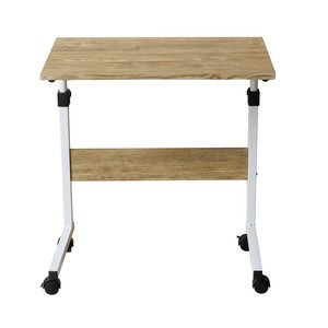 Wholesale Small Bedside dinning Table Adjustable Height Overbed Sofa Computer Laptop Desk With Wheels