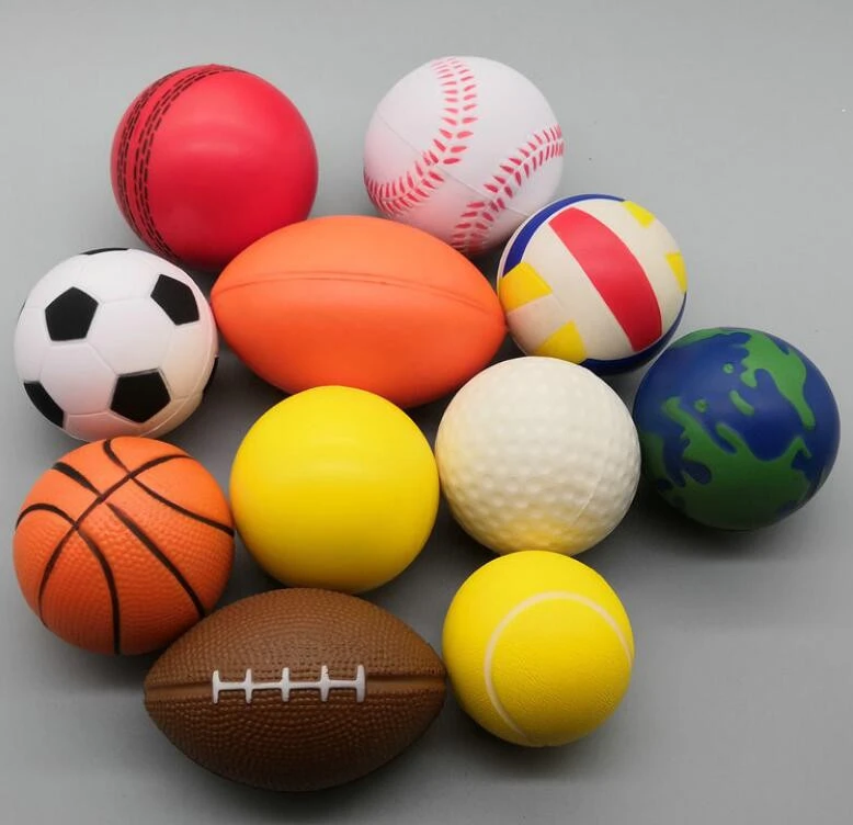 Wholesale  squeeze  anti PU stress ball 6.3cm mini sports ball toys for kids custom stress ball students toys