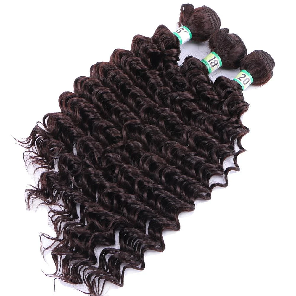 Wholesale Synthetic Hair Deep Wave  High Temperature Fiber Synthetic Hair Exteneions