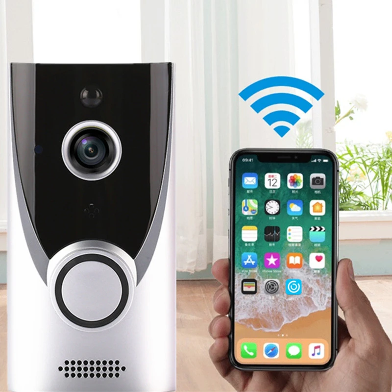 WIFI Video Doorbell with thermometer 1080p HD Wifi Security Camera IOS Android APP Control