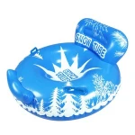 Winter Toys Inflatable Snow Tube Heavy Duty Inflatable Snow Sled Round Towable Snow Sledge for Kids and Adults