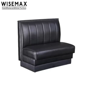 WISEMAX FURNITURE Modern Restaurant Sofa Booth Seating Cafe Hotel Furniture Customize Leather Booth Dining Table And Chairs Set