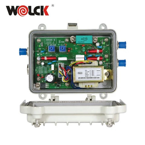 Wolck High Quality Mini Outdoor 60V/110V/220V 40db RF Booster CATV Signal Amplifier