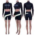Woman Summer 2021 Fitness Jogger Shorts Set Solid Color Two Piece Shorts 2 Piece Set Women Biker Shorts and T-shirt Sets