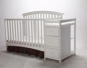 Wooden Baby Crib with Changer