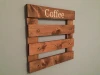 wooden coffee mug wall rack