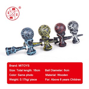 Wooden Toys Outdoor Sports Toy Ball PU Paint 18.5 cm Professional kendama