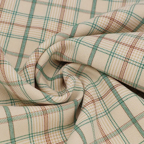 Woven yarn-dyed plaid 100% polyester spandex clothing material party dress fabric