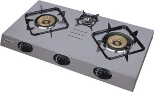 XUNDA ultra slim stainless steel 2 burners gas stove