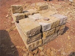 Yellow Sandstone big Cubes,Wallstone,wall stone,Landscaping stone