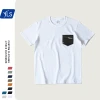 YLS High Quality OEM Logo Design 265 gsm 100% Cotton Unisex Casual Blank T Shirts