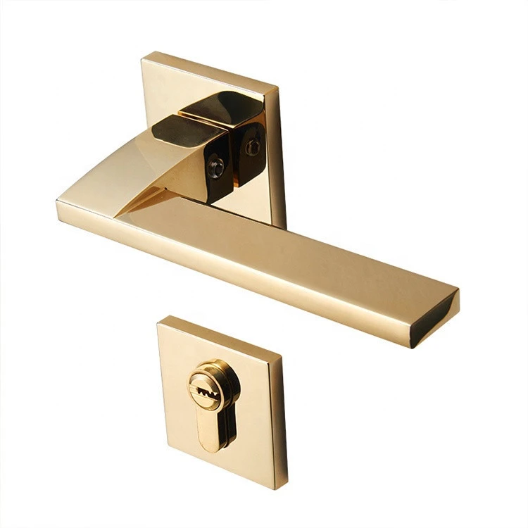 YONFIA hot sale new PVD gold door lock handle set door