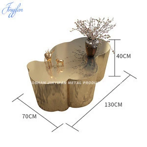 ZB02C Light Luxury Table Gold Mirror Stainless Steel Rock Living Room Furniture