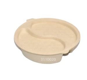 4OZ 2-compartments biodegrable bagasse sauce box