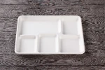 Eco friendly 100% Composable Disposable Sugarcane Bagasse Tray for Food