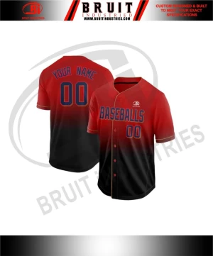 100% Polyester USA Custom Mens Mesh Blank Sublimated Baseball Jersey Shirt