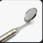 Dental Mouth Mirror No.4 No.5 - Rhodium Coated Front Surface - Stainless Steel Handle - Pack of 12 - Dental Diagnostic