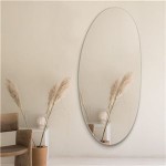 High Quality Nordic Simple Frameless Decorative Wall Mounted Irregular Mirror with Beveled Edge