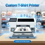 Custom T-Shirt DTG Printer Vivid No-Fade Prints Breathable Cotton Apparel Printing Machine Factory Bulk Discount Free S