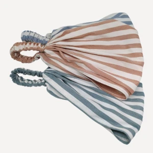 Women Elastic Head Wrap Turban Stripe Hair Band Heart Printing Headband