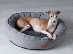 Round Plush Dog Cat Pet Bed -Warming Pet Bed