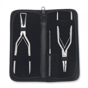 3 Pieces Professional Hair Extension Pliers Kit with Crotchet Needle