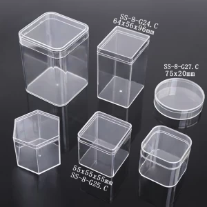 GPPS Clear Multifuntion Storage Jewelry Ring Earring Necklace Gift Packaging Case Funko Pop Protector Candy Sweet Box