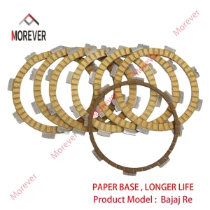 Bajaj Motorcycle Spare Parts Paper Base Clutch Disc Friction Plate Tro Tro Tuk Tuk Yellow Yellow Parts