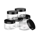 Transparent mini round Leak Proof cosmetic plastic ps jar with lids 3g 5g 10g 20g