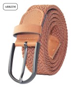 Knit belt, Leather Belt 3,5 Cm