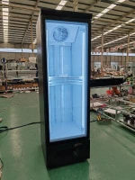 Commercial Single Glass Door Upright Display Beverage Refrigerator