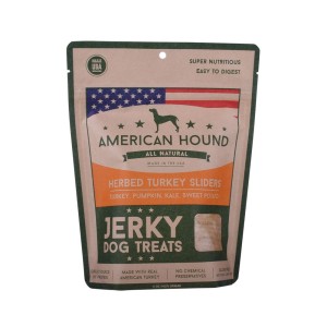 Custom logo jerky packaging material kraft paper compostable