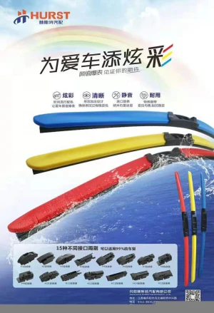 colored multifunction wiper blade for car with removeable adapter