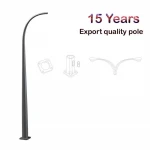 Galvanized steel pole for street lighting