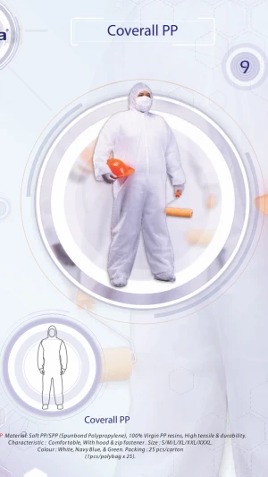 Coverall PP Non Woven, Disposable Protective suits